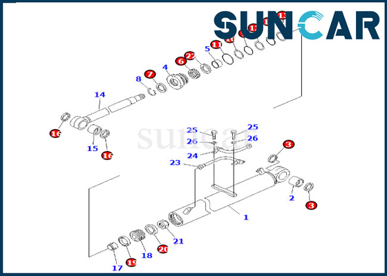 707-99-36660 7079936660 jogo do serviço do cilindro do crescimento de Kit For PC60-7 do selo do cilindro do crescimento de KOMATSU