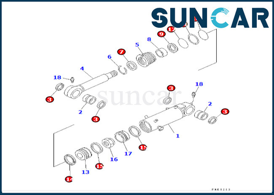707-98-43170 7079843170 jogo da selagem do cilindro de lâmina de Kit For PC60-7E PC60-7 KOMATSU do selo do cilindro de lâmina