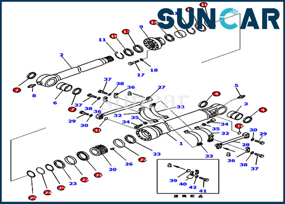 707-99-67470 selo Kit For KOMATSU PC450-8 PC460LC-8 PC430-8 do reparo do cilindro de 7079967470 braços