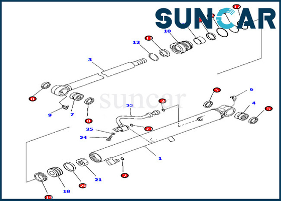 KOMATSU arma jogos de reparação do selo 707-98-15770 7079815770 PC45MR-3 a máquina escavadora Cylinder Service Parts