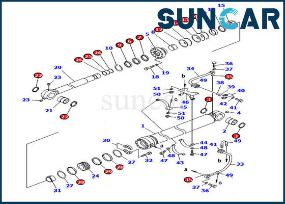 707-99-68550 reparo Kit For Komatsu Machinery Model PC750-6 PC750LC-6 do selo do cilindro de 7079968550 cubetas
